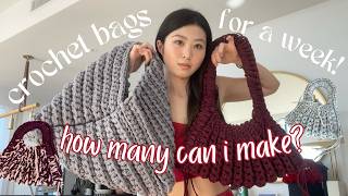 how many bags can i crochet in a week (xmas gifts for family & friends)