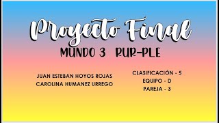 Video Proyecto Final RUR-PLE