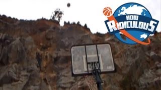HUGE Basketball Shot off a Cliff - How Ridiculous