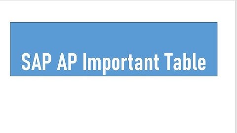 #SAP FICO Training In telugu# SAP AP Important Tables |sap fico video tutorials in telugu