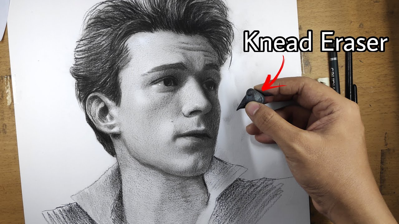 Tom Holland Portrait Drawing Pencil  YouTube