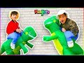 Jason Pretend Play Treasure Hunt with Dino