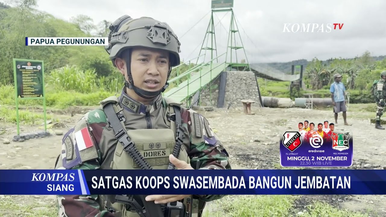 Satgas Koops Swasembada Bangun Jembatan dan Fasilitas Tenaga Surya di Distrik Iwur