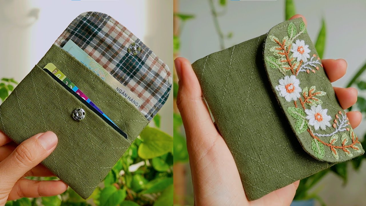 DIY mini wallet/card holder that is convenient for traveling | left over fabric projects