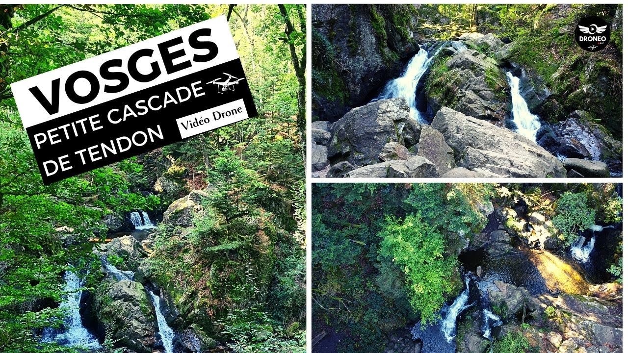 Petite Cascade Tendon - Vosges - Drone - cinematic 
