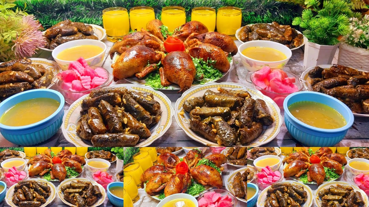 هي دي الاكله ال مبيختلفش عليها اثنين ⁉️حمام 🕊 محشي فريك ❗️ومحشي ورق عنب 🍇 احفظي الفديو لرمضان 🌛 