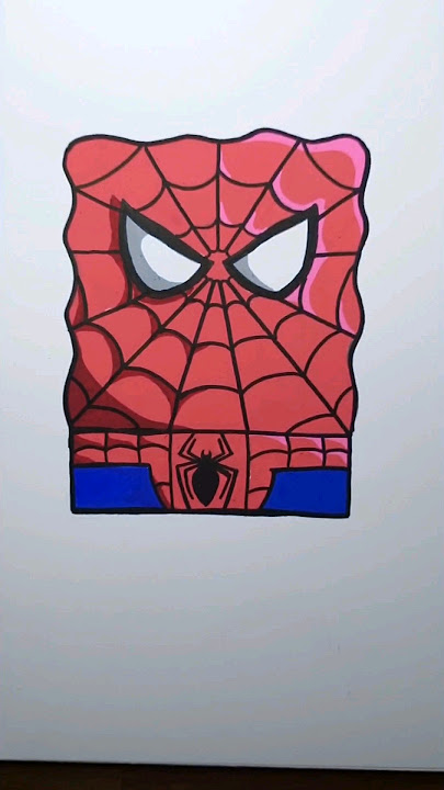 Spider BOB #shorts #spongebob #spiderman #posca
