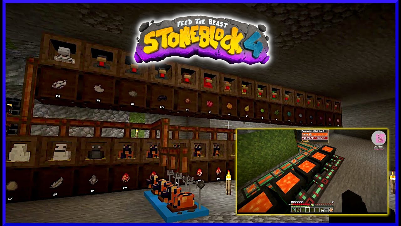 [SB4] #4 More Chickens, Lava Gen, Wireless Power & Oritech Jetpack!