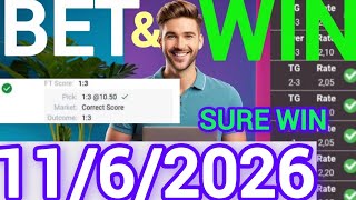 Correct Score Tips & Predictions Today | 11/6/2026| Expert Football Bets & Sure Wins screenshot 5