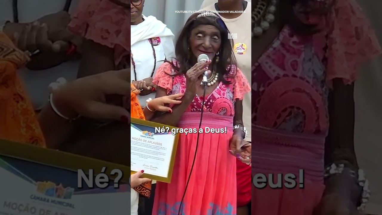 💢Aos 93 anos, travesti mais velha do Brasil recebe homenagem histórica na Câmara em MG💢