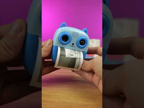 Фотоапарат-принтер дитячий з фронтальною камерою 2.4" чорно-білий друк додаток для телефону 4 вбудовані ігри ремінець, видео 1