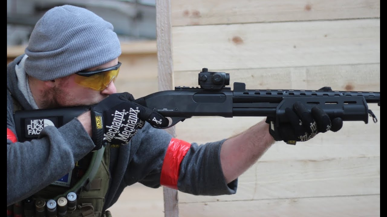 Пневматический дробовик Airsoft War M870, KWA M4 The Depot Glasgow HD