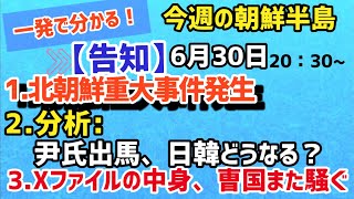 【告知・生配信】一発で分かる！今週の朝鮮半島（2021.6.30）#李相哲
