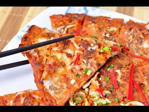 พิซซ่ากิมจิ พิซซ่าเกาหลี Kimchijeon