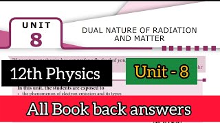 12th Physics Chapter 8 Book Back Answers || 12th Physics - Unit 8 - Question Answer