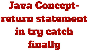 Java Concept- return statement in try catch finally