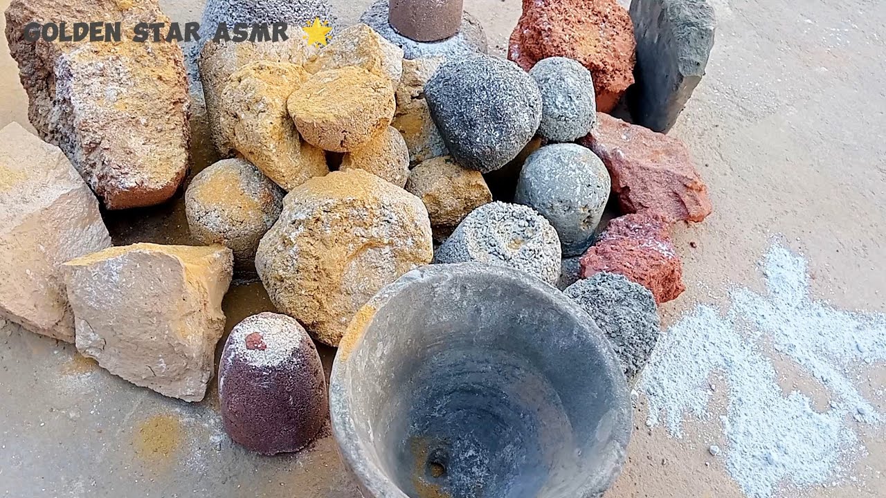 Part 1🌈2k celebration Mix texture Dry Claypot/Floor crumbling 🔥@GoldenStarAsmr