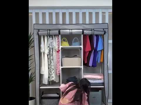 دولاب ملابس قماش 3 فتحات