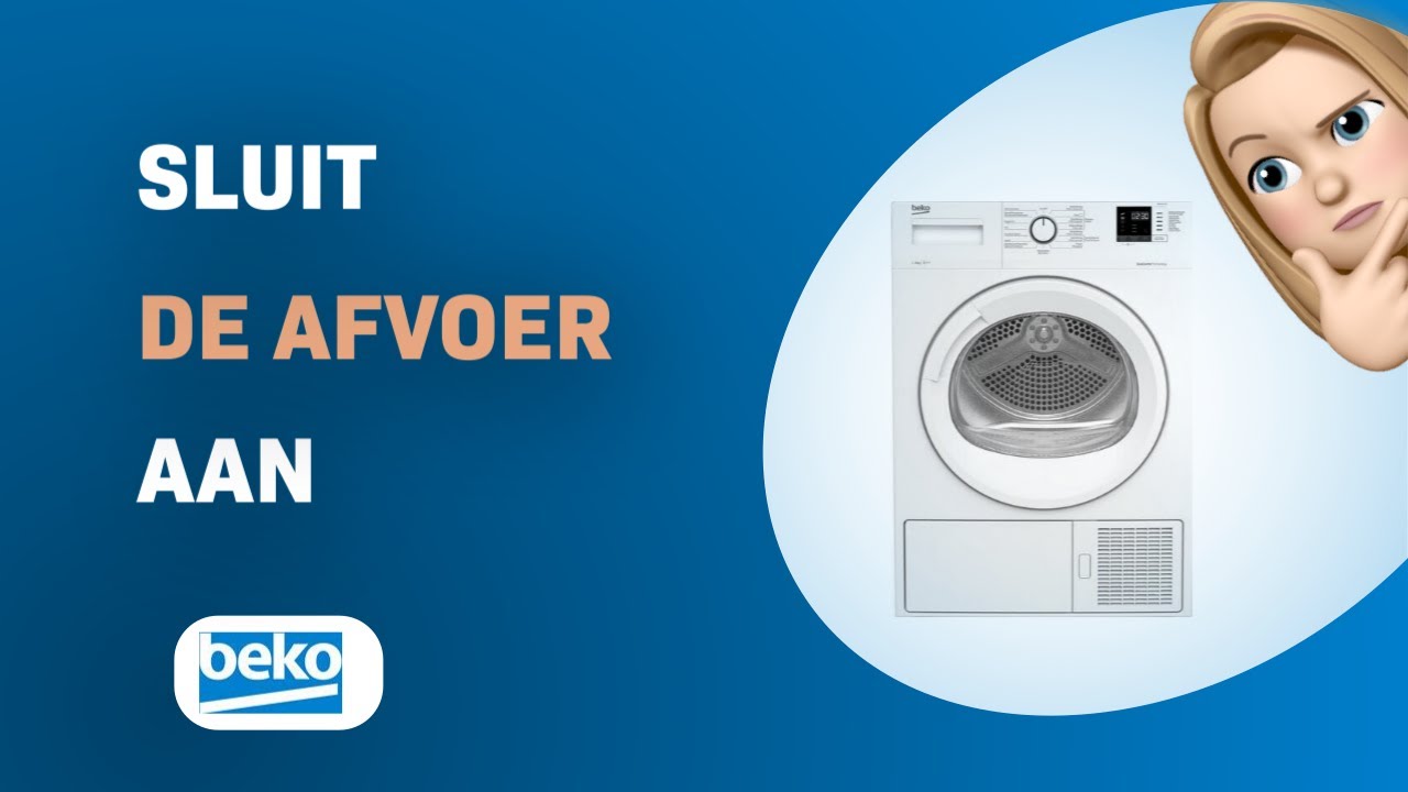 Hoe sluit je de afvoer aan op jouw Beko DF8421TX0
