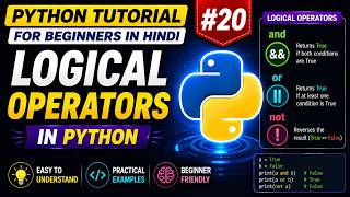 Python Tutorial for Beginners #20 | Logical Operators in Python