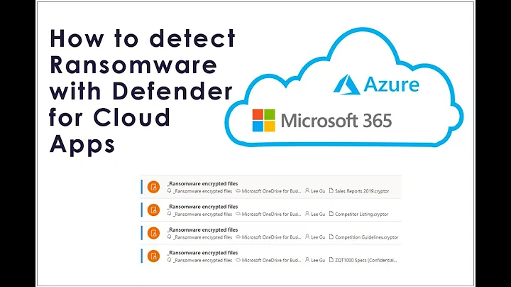 How to detect Ransomware with Defender for Cloud Apps