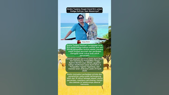 Andre Taulany Gugat Cerai Erin untuk Ketiga Kalinya: Apa Alasannya? #AndreTaulany #Erin