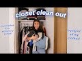 closet clean out + declutter // trying on all my clothes!