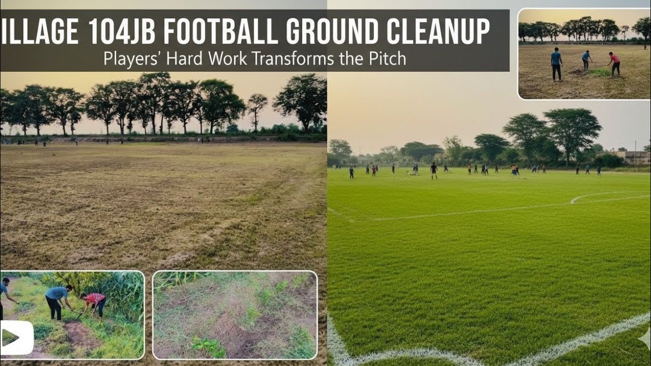 Football Ground Cleaning Vlog | Ground ki Safai & Hard Work Till Night | Part 1 💪⚽