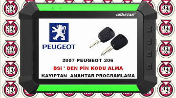 206 PEUGEOT PİN KODU VE ANAHTAR PROGRAMLAMA