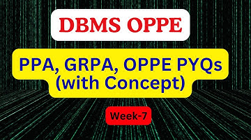 DBMS OPPE PRactice | Week-7 | 1st Class