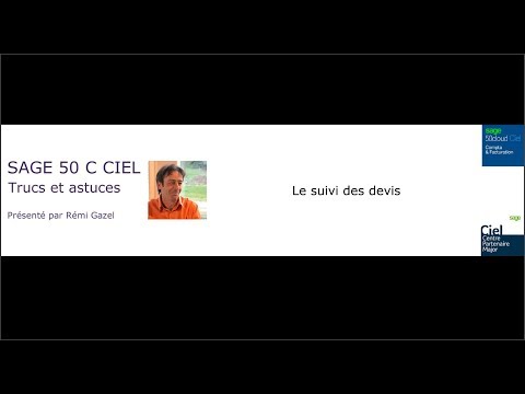 SAGE 50 CLOUD CIEL - LE SUIVI DES DEVIS