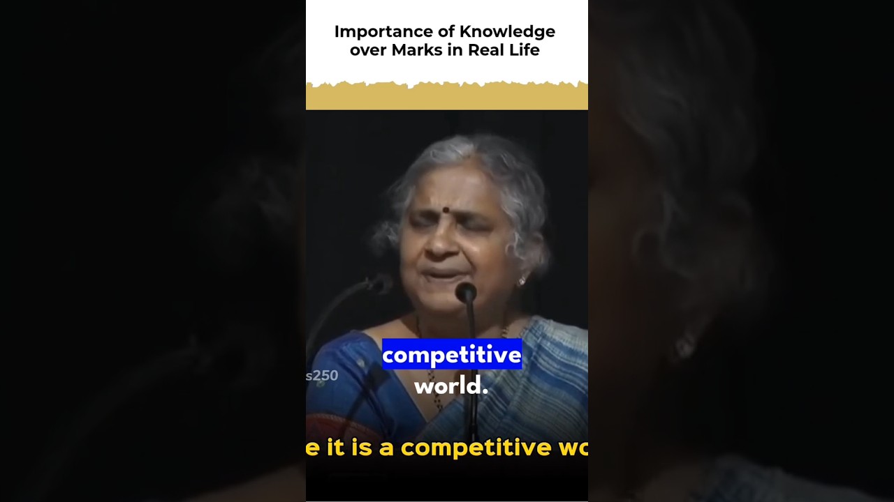 Importance of knowledge over marks in real life 