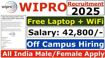Wipro Recruitment 2025 | Wipro New Vacancy 2025 | Wipro Jobs 2025 | Wipro Job Hiring 2025