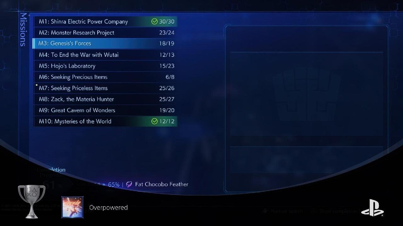 Crisis Core: Final Fantasy 7 - Reunion (PS5): Overpowered Trophy