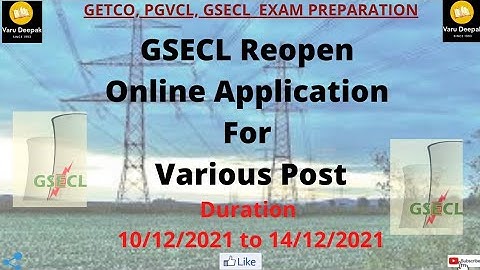 GSECL Application Form Reopen for VSJE Electrical and Civil || GSECL Application Window Reopen