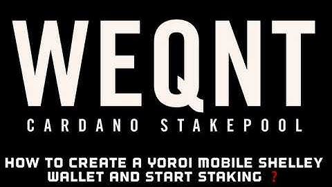 How to create a Yoroi Mobile Shelley wallet and start staking ❓