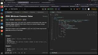 Leetcode 2540 | Minimum Common Value