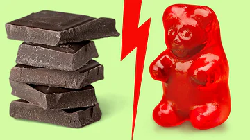 Wo ist mehr Zucker drin in Schokolade oder Gummibärchen?