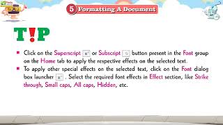 Chapter-5 Formatting A Document | Computer Class-3 | Student Scholar