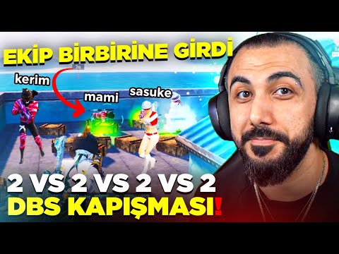 EKİPLE 2 VS 2 EĞLENCELİ DBS KAPIŞMASI!! HERKES BİRBİRİNE GİRDİ EFSANE MOD!! | PUBG MOBILE