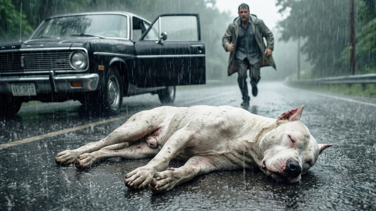 Un médico auxilia a un Dogo Argentino atropellado y descubre algo aterrador adherido a él