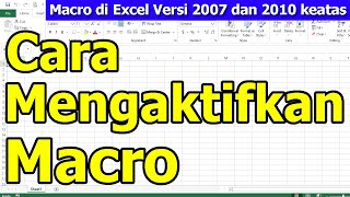 Cara Mengaktifkan Macro di Microsoft Excel