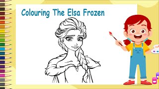 Elsa Frozen Coloring Page  | Coloring Elsa Disney | The Coloring Page