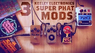 3 Keeley Super Phat Mod Pedals (Original, Germanium and Retro)