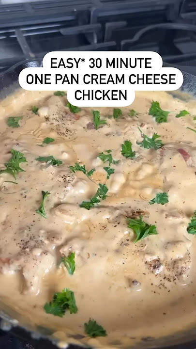Easy 30 minute One Pan Cream Cheese Chicken #shorts #easyrecipe