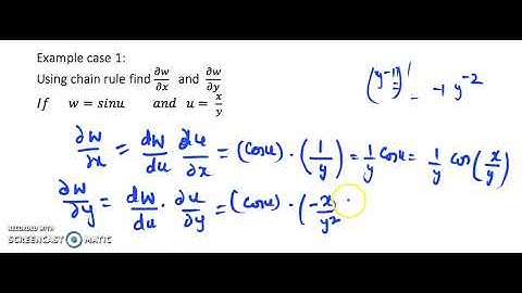 Chain Rule in Partial derivatives (Part 1)