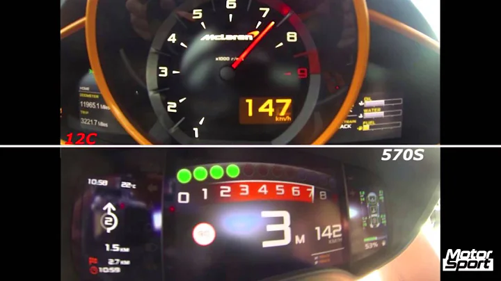 0-200 km/h : McLaren 570S VS 12C