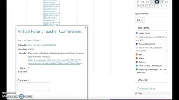 Make an Appointment in Canvas Calendar