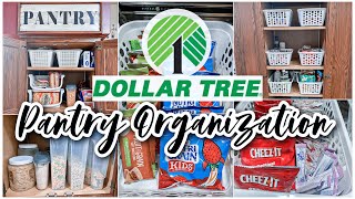 ORGANIZE AND DECLUTTER WITH ME | DOLLAR TREE PANTRY ORGANIZATION | SMALL PANTRY IDEAS