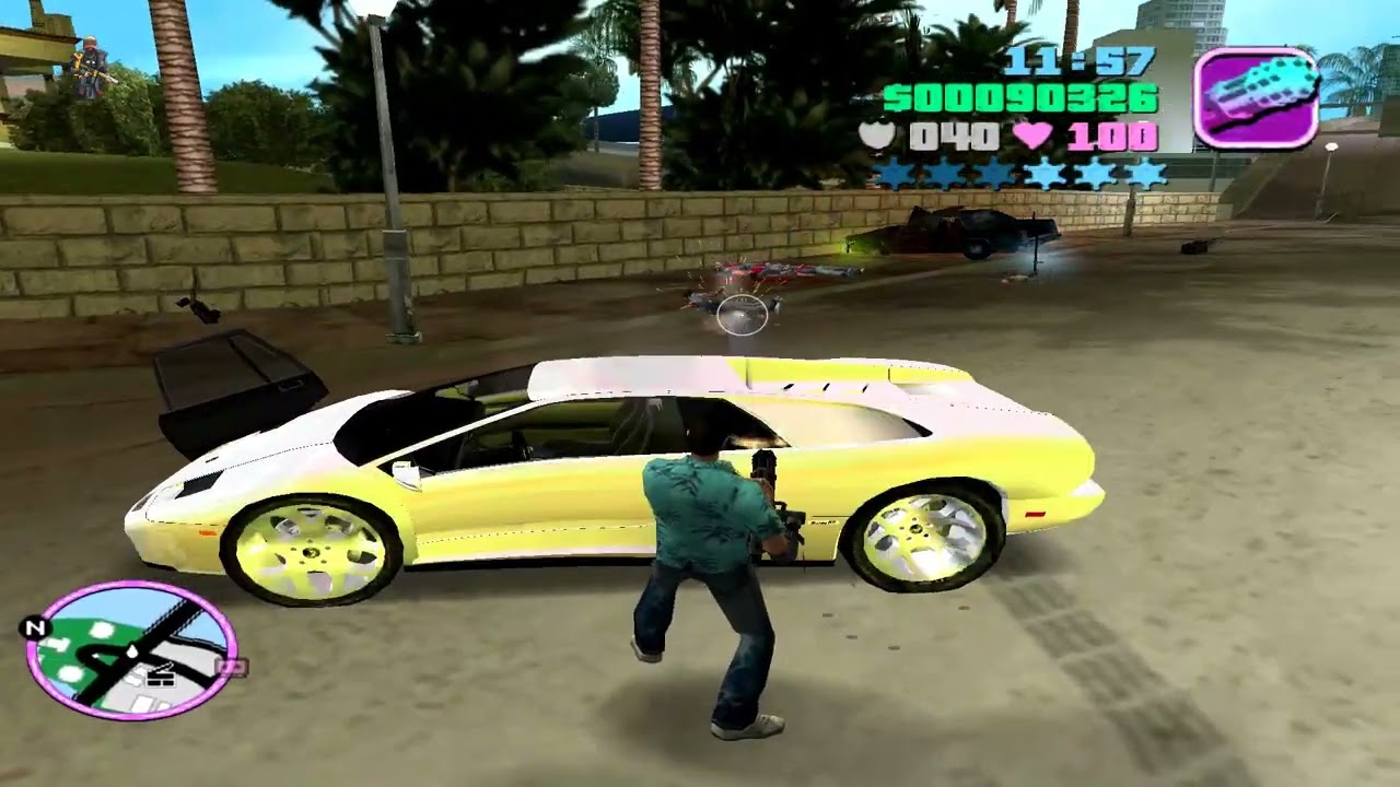 Gta Vice City 6 Star Police Chase (Vice City Prawn Island Place War Shootout) By Hum Pak Gamerz